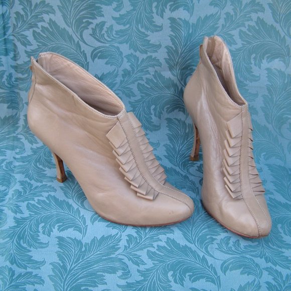 Pour la Victoire size 8.5 tan leather booties - Picture 1 of 8